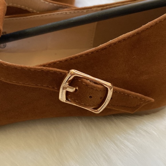 🆕 Chase + Chloe Tan jersey Mary-Janes in size 7.5 - Picture 2 of 5